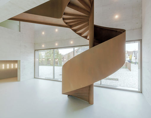 공간 절약 장식적인 나선형 계단 분말 Caoted 금속 강철 구조물 디자인